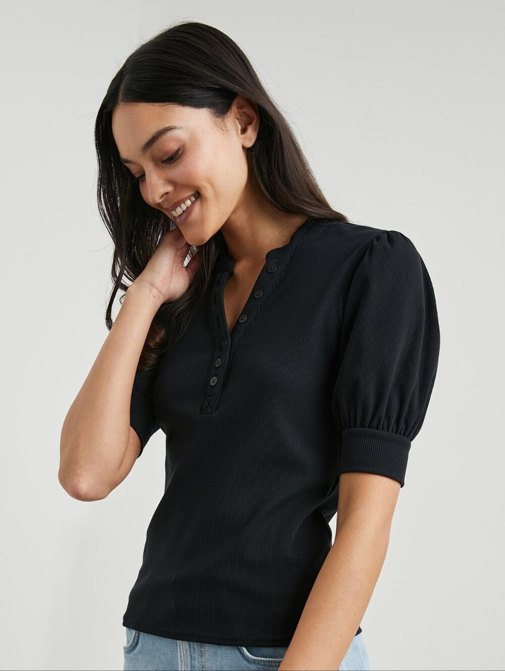 Rails Black Jewel Top